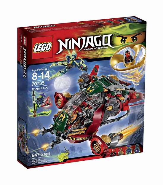  LEGO 乐高 70735 Ninjago 幻影忍者 飞天旋转术超级战机积木套装（547pcs） 47.97加元限时特卖并包邮！