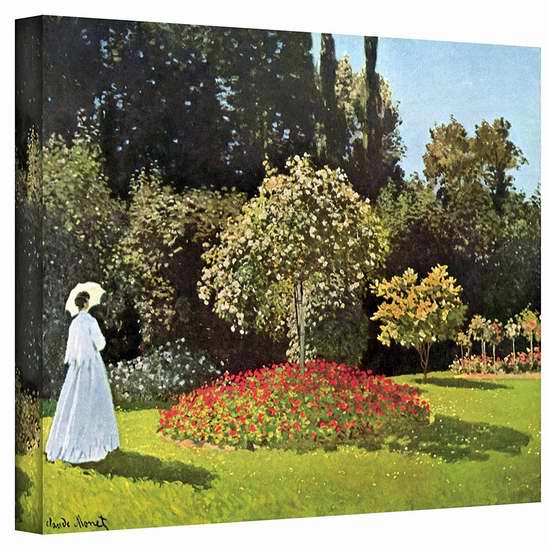  超级白菜！Art Wall 公园里的女人 24x32英寸风景帆布装饰画0.9折 17.58加元清仓！