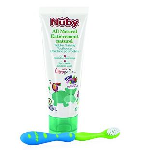  Nuby Citroganix 幼儿牙膏+牙刷套装 6.99加元特卖！