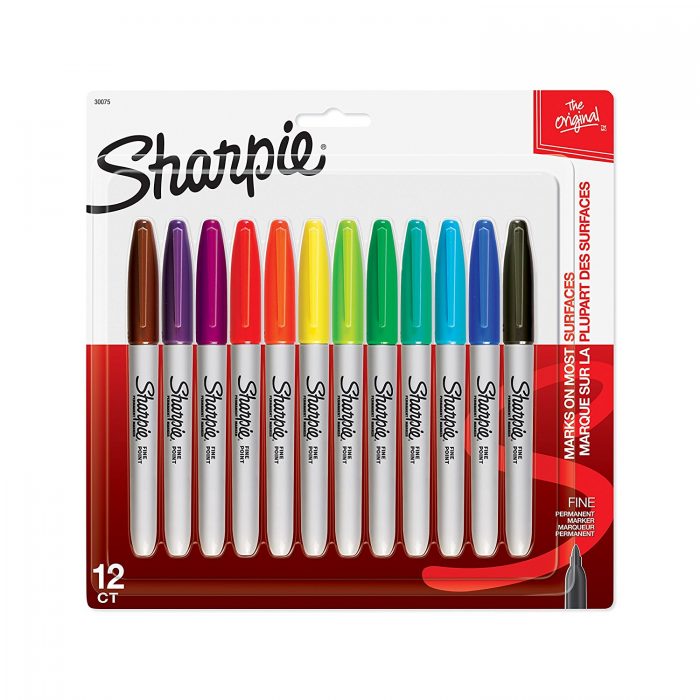  Sharpie Sanford 30075 12色超细彩色永久记号马克笔4.7折 7加元！