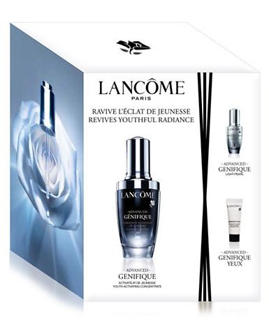  Lancome 兰蔻 Genifique青春激活系列小黑瓶+眼部护理 3件套装 94加元，原价 114加元，包邮