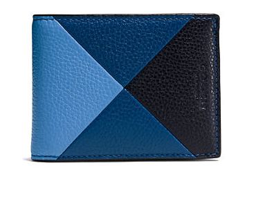  COACH Slim Patchwork 时尚拼接真皮折叠钱包4.2折 94.5加元限时特卖！