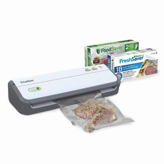  FoodSaver FM2000-33HB 真空密封食物保鲜机+密封袋超值套装 119.99加元限量特卖并包邮！