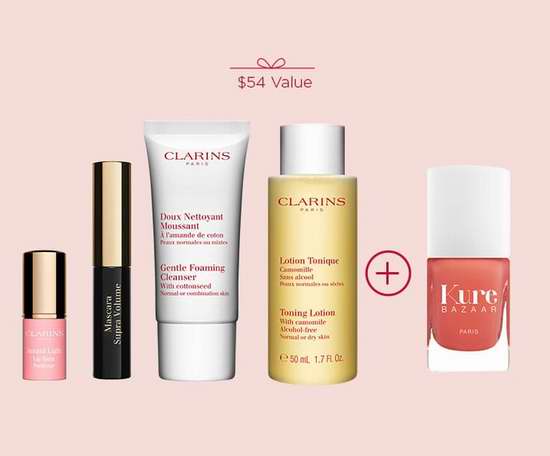  Clarins 娇韵诗 购物满100加元送价值54加元大礼包+3小样！