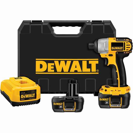  历史新低！DEWALT 得伟 DCF826Kl 1/4英寸 18伏无绳冲击钻+双锂电池套装3.1折 159.93加元限时清仓并包邮！