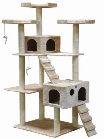  历史新低！Go Pet Club F2040-Beige 72英寸猫树公寓/猫爬架 117.99加元限时特卖并包邮！