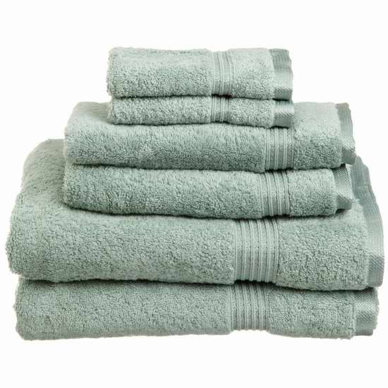  Superior Collection 100%优质纯棉浴巾6件套2折 17.97加元限时清仓！
