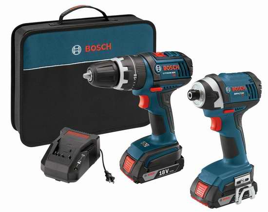  历史新低！Bosch 博世 CLPK244-181 18伏紧凑型电锤/电钻、冲击起子机套装4.2折 179.68加元包邮！