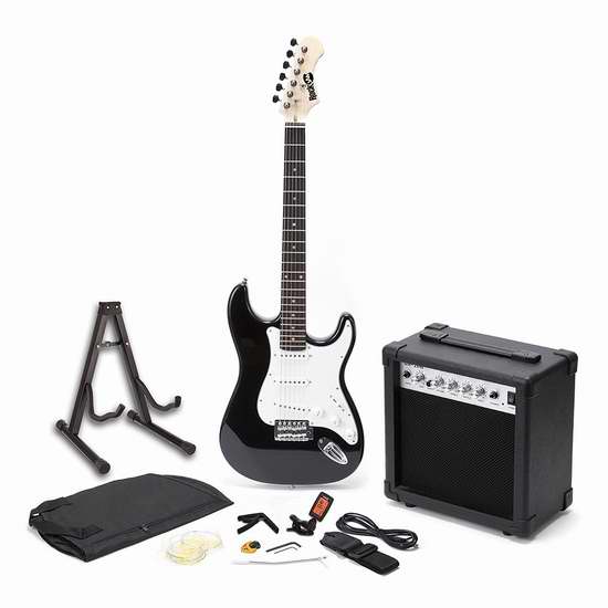  金盒头条：历史新低！RockJam RJEGPKG 全尺寸电吉他+扩音器超级套装 119.99加元限时特卖并包邮！
