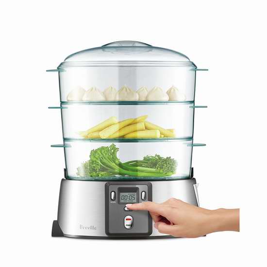  Breville BFS600BSS 数字式三层电蒸锅 79.99加元限时特卖并包邮！