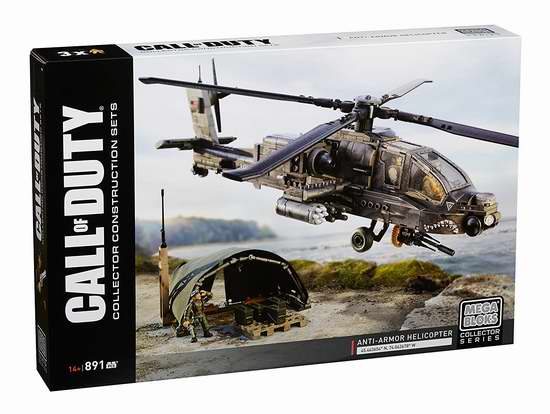  历史新低！Mega Bloks 美家宝 Call of Duty 使命召唤 Anti-Armor 阿帕奇直升机积木套装（891pcs）4.8折 49.87加元限时特卖并包邮！