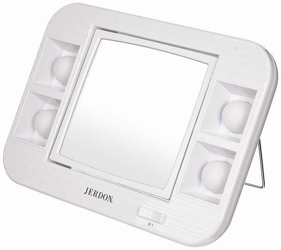  Jerdon LED照明5倍放大双面化妆镜4折 20.98加元限时特卖！