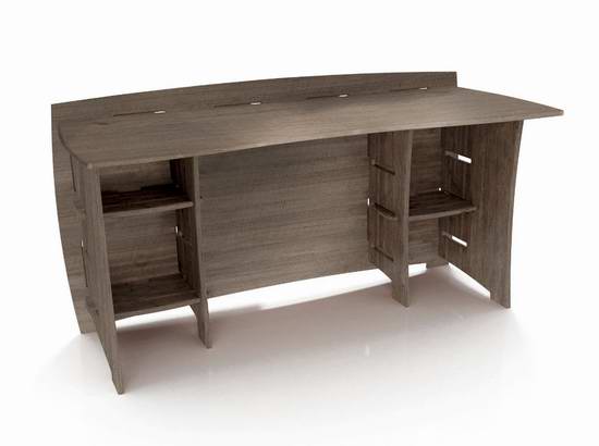  历史新低！Legare Furniture 1.52米灰色拼接式办公桌/书桌3.2折 125.63加元限时特卖并包邮！