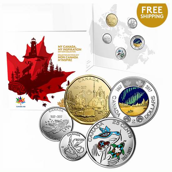  最后机会！2017 My Canada, My Inspiration 我的加拿大，我的灵感 国庆150周年纪念币5件套 19.95加元包邮！