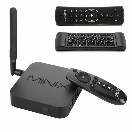  Minix Neo U1 4K 超高清四核流媒体播放器/网络电视机顶盒+A2 Lite空中飞鼠/鼠标键盘遥控器套装 131.66加元限量特卖并包邮！