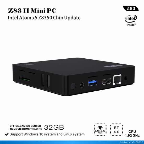  Beelink Z83-II 超迷你PC电脑 121.46加元限量特卖并包邮！