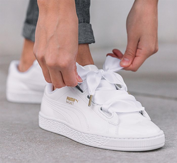  PUMA Basket Heart 蝴蝶结运动鞋 59.49加元（3色），原价 120加元，包邮