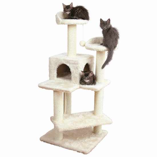  白菜价！历史新低！Trixie Pet Products Simona 1.29米猫树公寓/猫爬架 3折 61.2加元包邮！