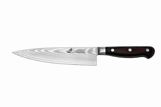  历史新低！ZHEN 臻牌 VG-10 67层大马士革钢锤纹 8英寸主厨刀 91.15加元限时特卖并包邮！