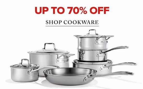  精选599款 Zwilling、Lagostina、Le Creuset、Cuisinart 等品牌厨房炊具2.5折起限时特卖！