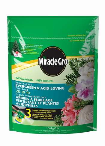  Miracle-Gro 长青植物/酸性植物 营养素（28-10-10、1.36公斤） 7.99加元限时特卖！