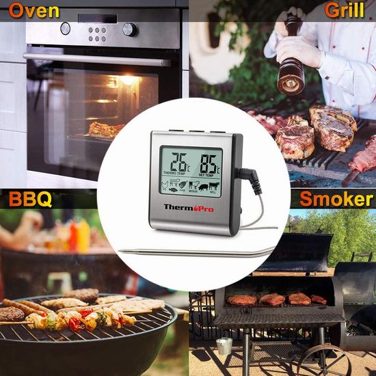  ThermoPro TP-16 多功能家用厨房烹饪探针式电子测温仪7.3折 21.99加元限量特卖！