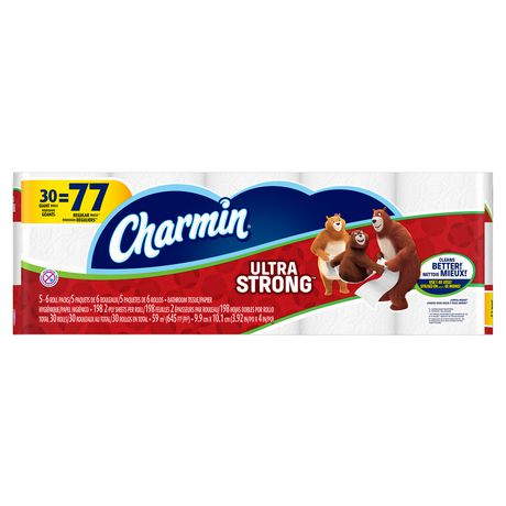  Charmin Ultra Soft/Strong 超软/超强 超大包装双层卫生纸30卷装 13.97加元限时特卖！店内pickup满50元立省10元！