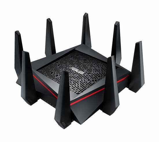  历史最低价！ASUS 华硕 Tri-band-AC RT-AC5300/CA 三频段千兆无线智能路由器 6.9折 279.99加元限时特卖并包邮！walmart同款价460.99加元