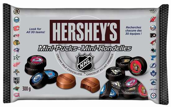  金盒头条：精选2款 Hershey's 好时 NHL 牛奶巧克力 7.19-7.26加元限时特卖！