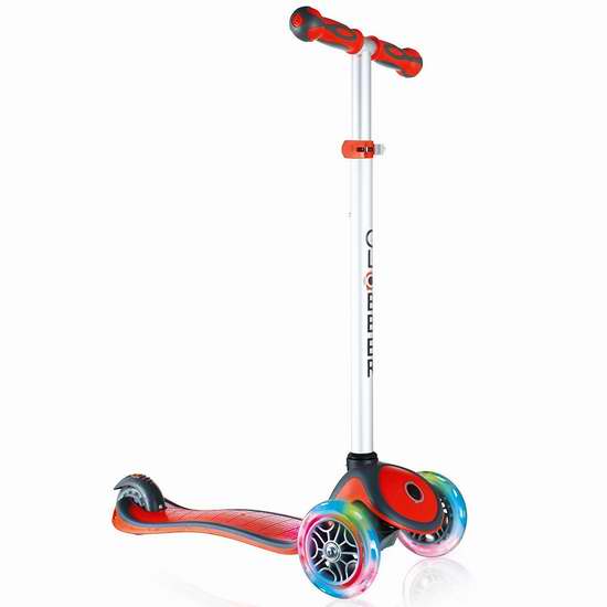  Globber 高乐宝 炫酷LED轮 红色成长型3轮滑板车 49.99加元限量特卖并包邮！