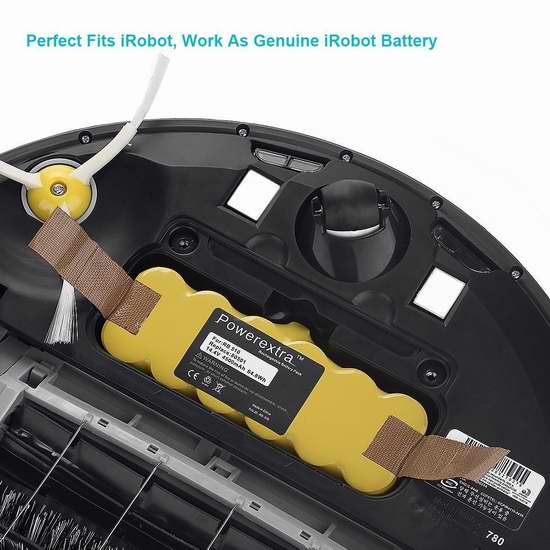  Powerextra 14.4V iRobot Roomba 3500mAh/4500mAh 扫地机器人兼容电池 25.49-37.39加元限量特卖！