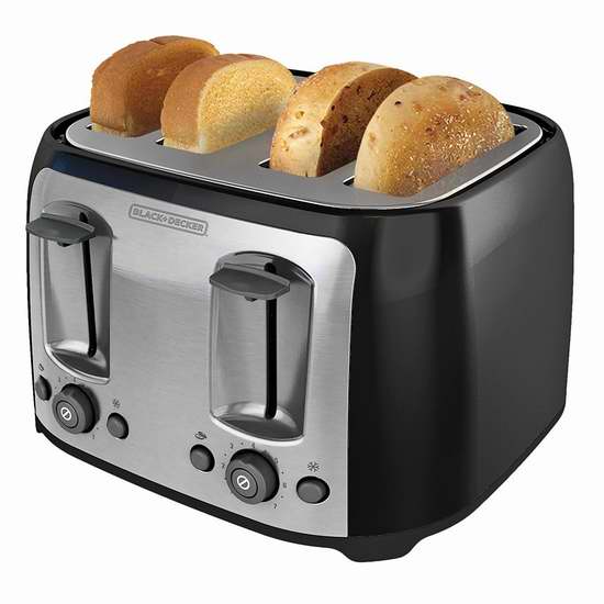  历史新低！BLACK+DECKER TR1478BD 4片烤面包机5.8折 31.84加元！