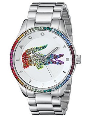  历史新低！Lacoste 法国鳄鱼 2000869 VICTORIA 女士时尚彩虹腕表/手表 137.96加元限时特卖并包邮！