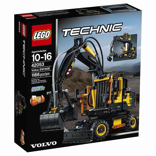  历史新低！LEGO 乐高 42053 科技组 Volvo EW160E 沃尔沃挖掘机积木套装（1166pcs） 114.99加元限时特卖并包邮！
