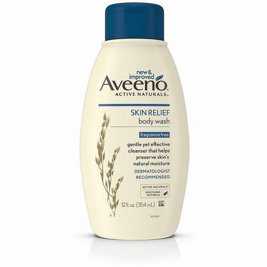  Aveeno Skin Relief 舒压肌肤沐浴露（354mL） 5.97加元限时特卖！3款可选！