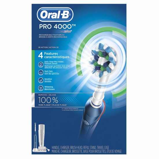  Oral-B Professional Care Smart 4000 专业护理智能电动牙刷 99.73加元限时特卖并包邮！