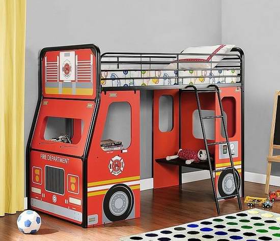  大幅降价！历史新低！DHP Imagination  Fire Truck 消防车 儿童twin床 209.99加元限时特卖并包邮！