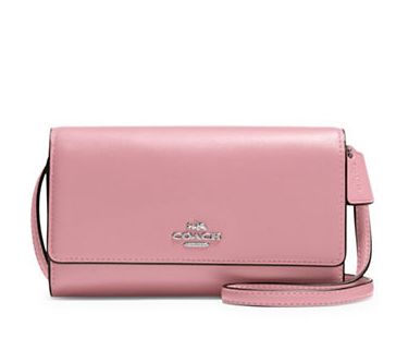  COACH 粉色手机包 86.8加元，原价 155加元