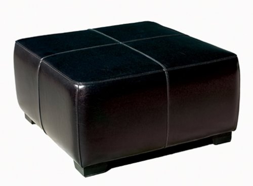  历史新低！Baxton Studio 黑色皮革方形脚踏凳/茶几2.9折 94.98加元限时清仓并包邮！