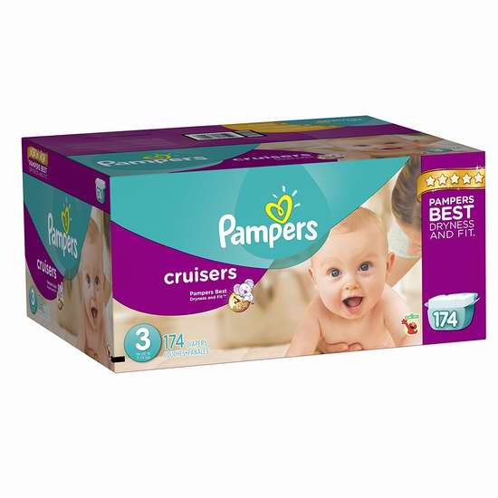 Pampers 帮宝适 Cruisers 系列婴幼儿尿不湿/纸尿裤 32.42加元限时特卖并包邮！Prime会员降为26.82加元！
