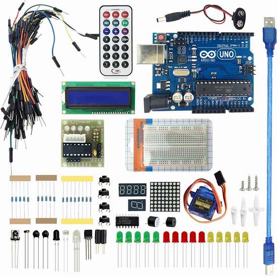  LANDZO Arduino UNO R3 入门学习套件 17.74加元限量特卖！