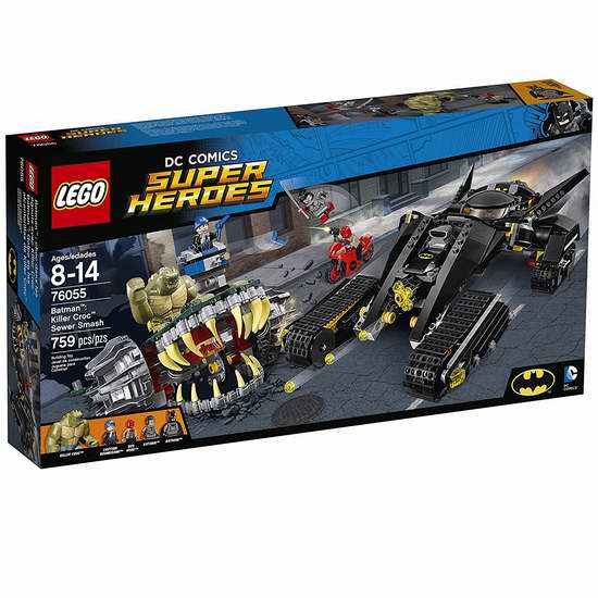 历史新低！LEGO 乐高 76055 超级英雄系列 蝙蝠侠 杀手鳄鱼下水道积木套装（759pcs）6折 59.97加元限时特卖并包邮！