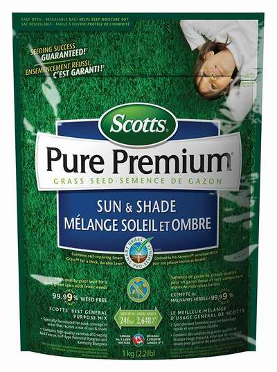  Scotts Pure Premium Sun and Shade 高级草种（1公斤） 9.97加元限时特卖！