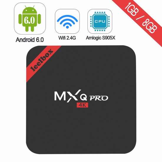  Leelbox MXQ Pro 纯净版 四核流媒体播放器/网络电视机顶盒 45.99加元限量特卖并包邮！