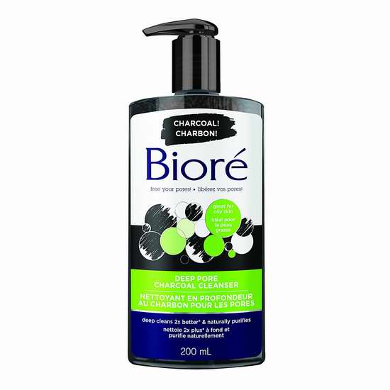  BIORE 碧柔 Deep pore 活性炭深层洁面乳200毫升 6.64加元（原价 8.97加元）