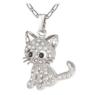  U7 凯蒂猫 镀白金水钻项链3折 17.45加元限量特卖！
