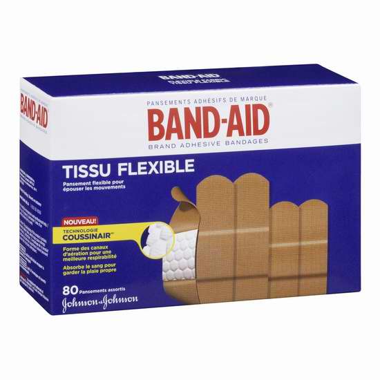  Band-Aid 邦迪/创可贴80件套家庭超值装 5.85加元！