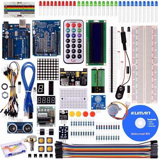  Kuman Arduino UNO R3 超级入门学习套件 28.89加元限量特卖并包邮！