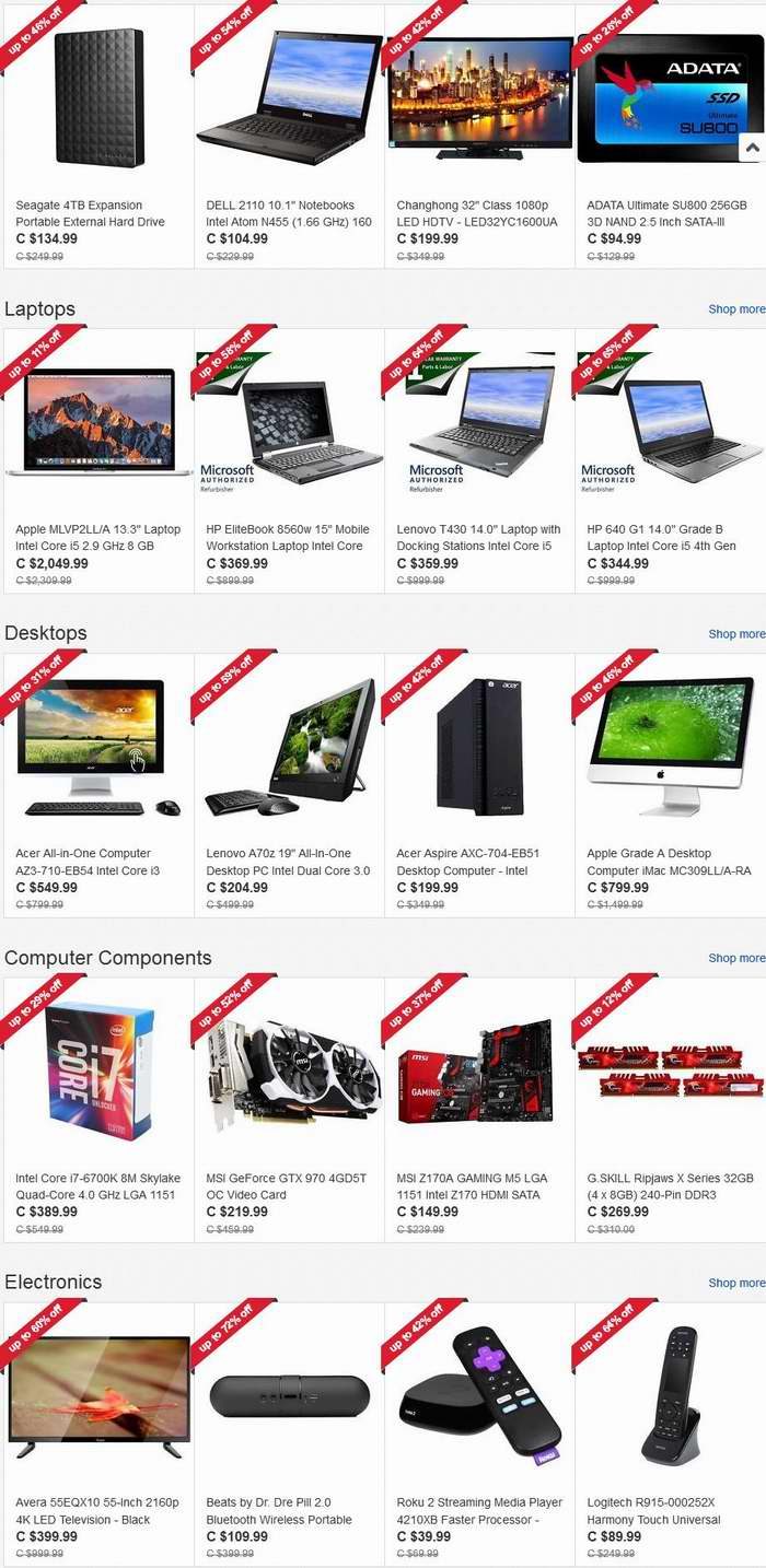 Newegg海量商品特价销售，额外再减10加元！