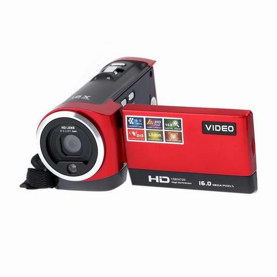  By Bike HDV-107 720P 16MP 数码高清摄像机 28.04加元限量特卖并包邮！